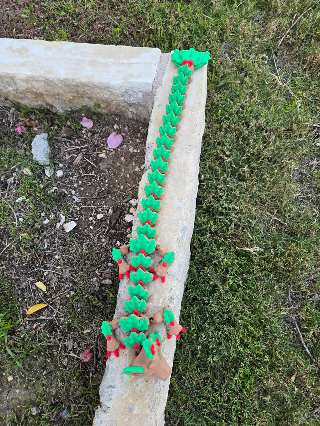 Articulated Holly Dragon – Festlicher Begleiter & Naturgeist | Wunschgröße & Farbe