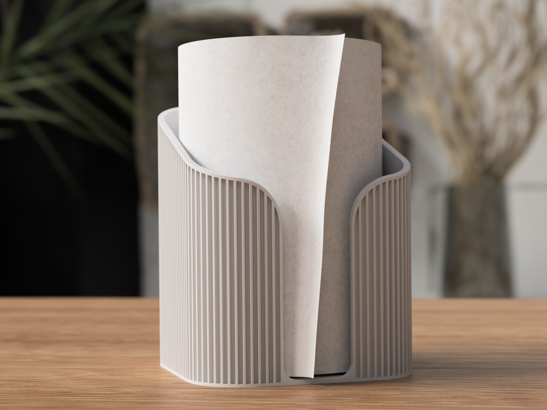 Japandi Paper Towel Holder – minimalistisch & funktional | 3D-Druck Design | Stil für deine Küche 🧺