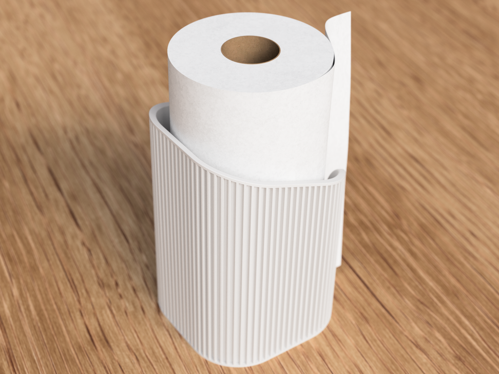 Japandi Paper Towel Holder – minimalistisch & funktional | 3D-Druck Design | Stil für deine Küche 🧺