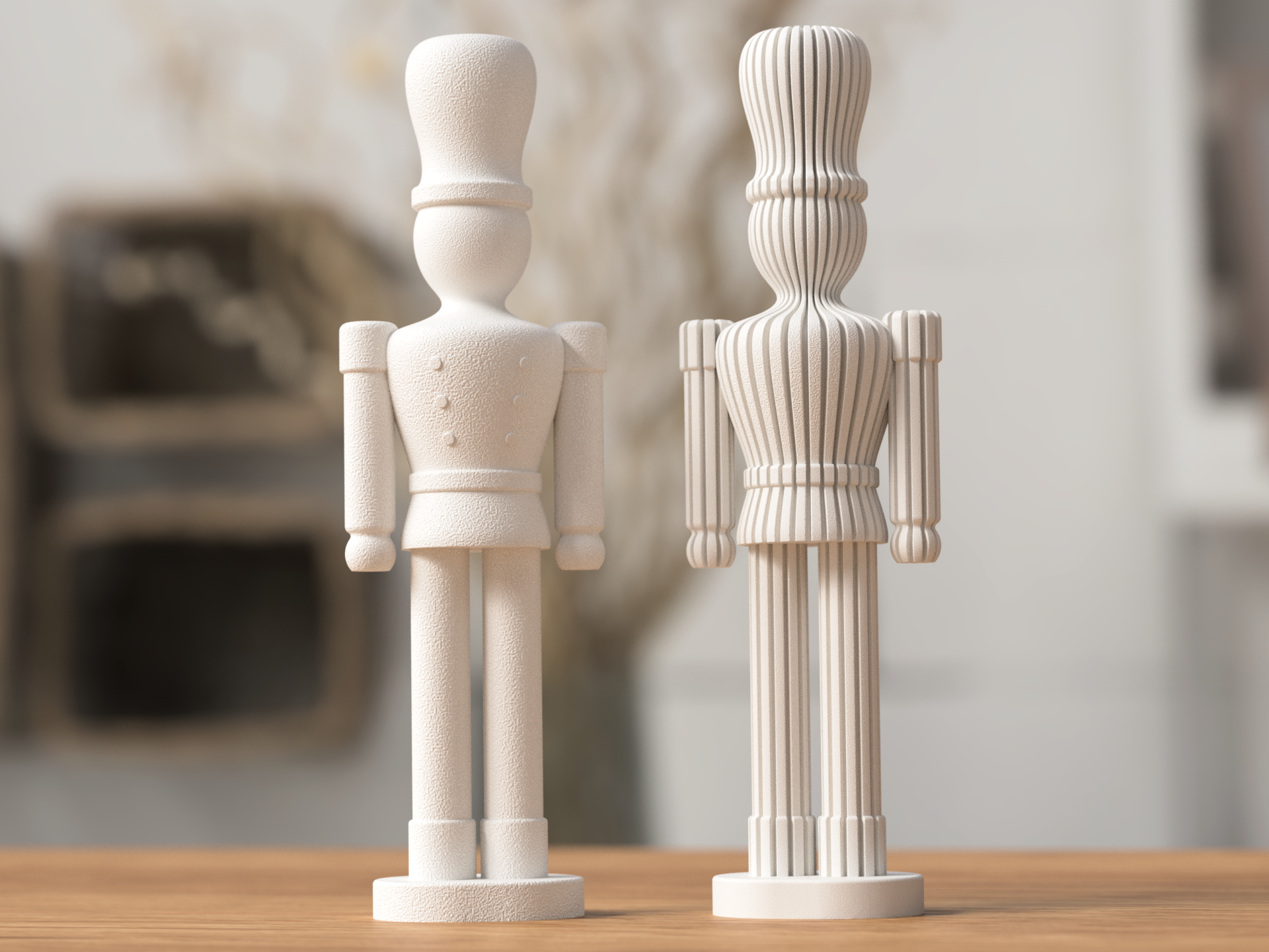 Nussknacker Deko – modern & minimalistisch | 3D-Druck Design | Stilvolle Winter Dekoration ⭐️