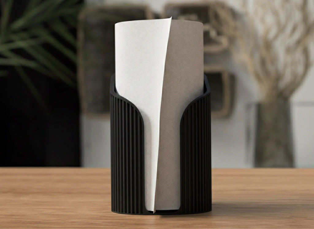 Japandi Paper Towel Holder – minimalistisch & funktional | 3D-Druck Design | Stil für deine Küche 🧺