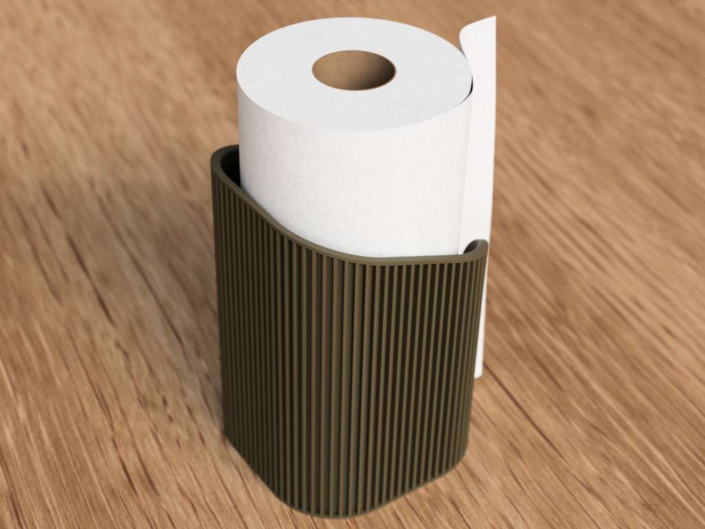 Japandi Paper Towel Holder – minimalistisch & funktional | 3D-Druck Design | Stil für deine Küche 🧺