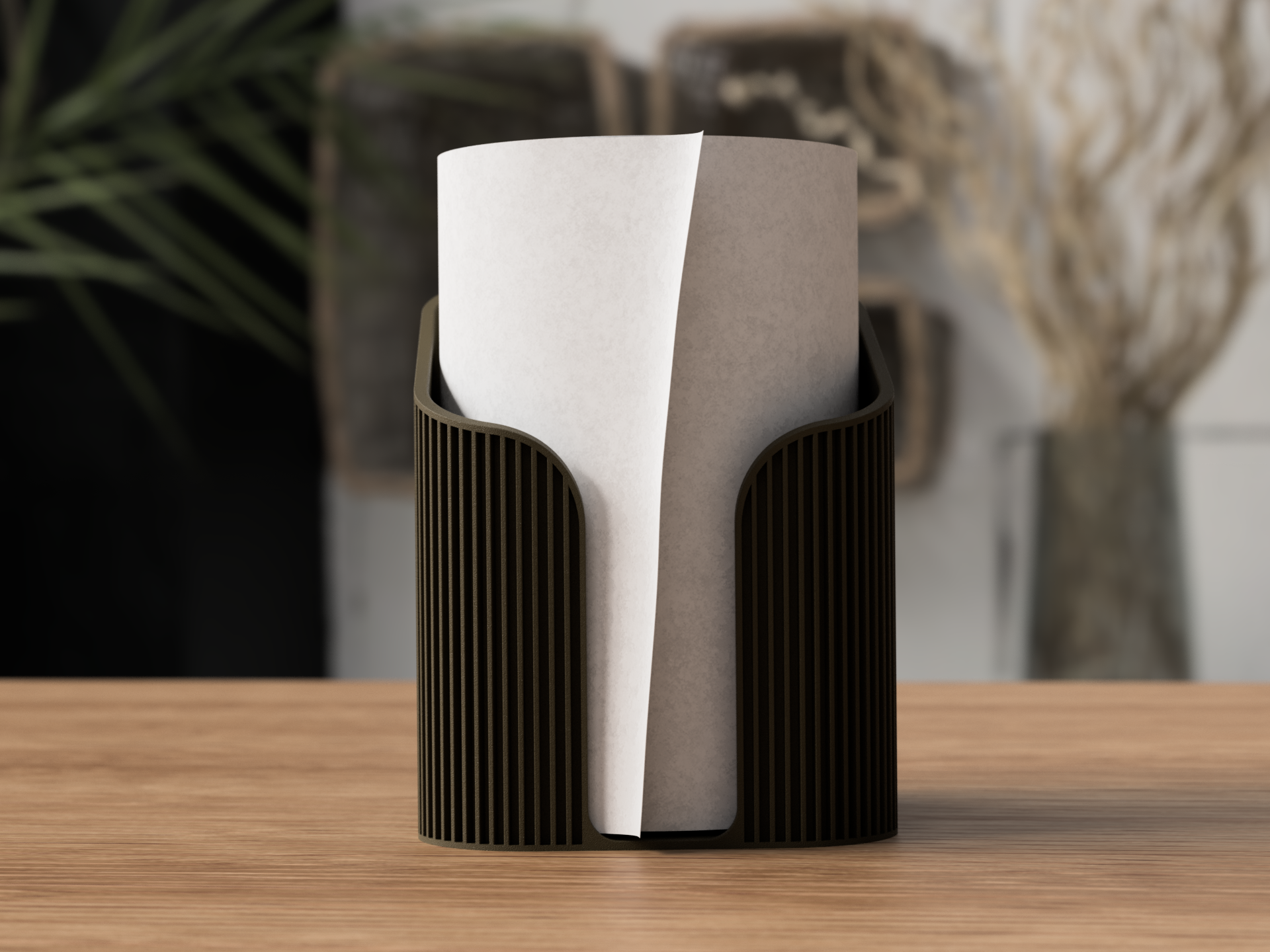Japandi Paper Towel Holder – minimalistisch & funktional | 3D-Druck Design | Stil für deine Küche 🧺