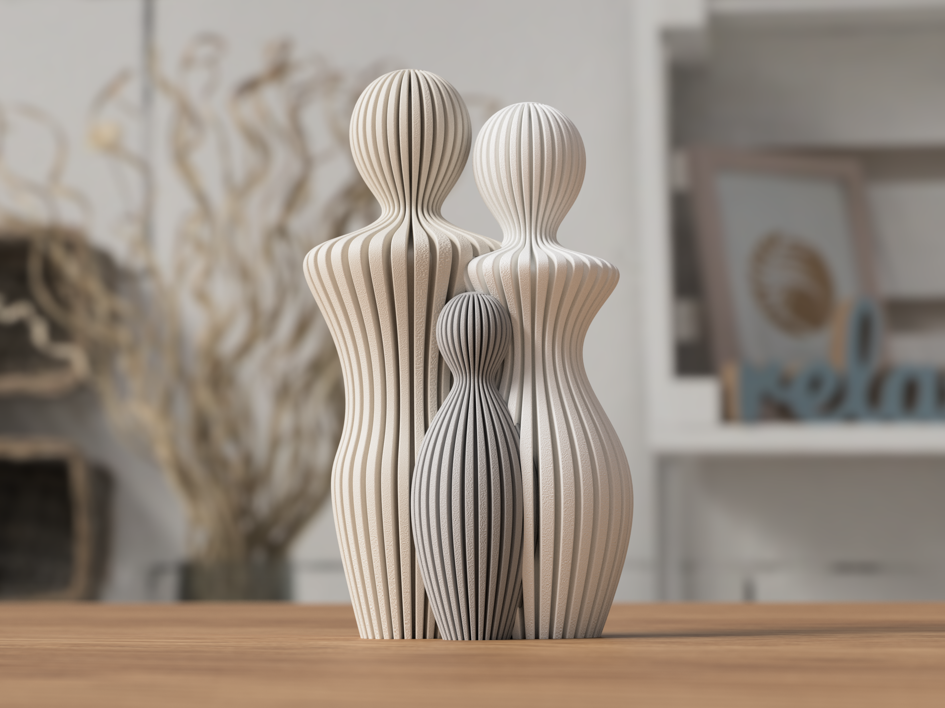Family Statues – modern & individuell | 3D-Druck Design | Einzigartige Familien-Skulptur 🫂