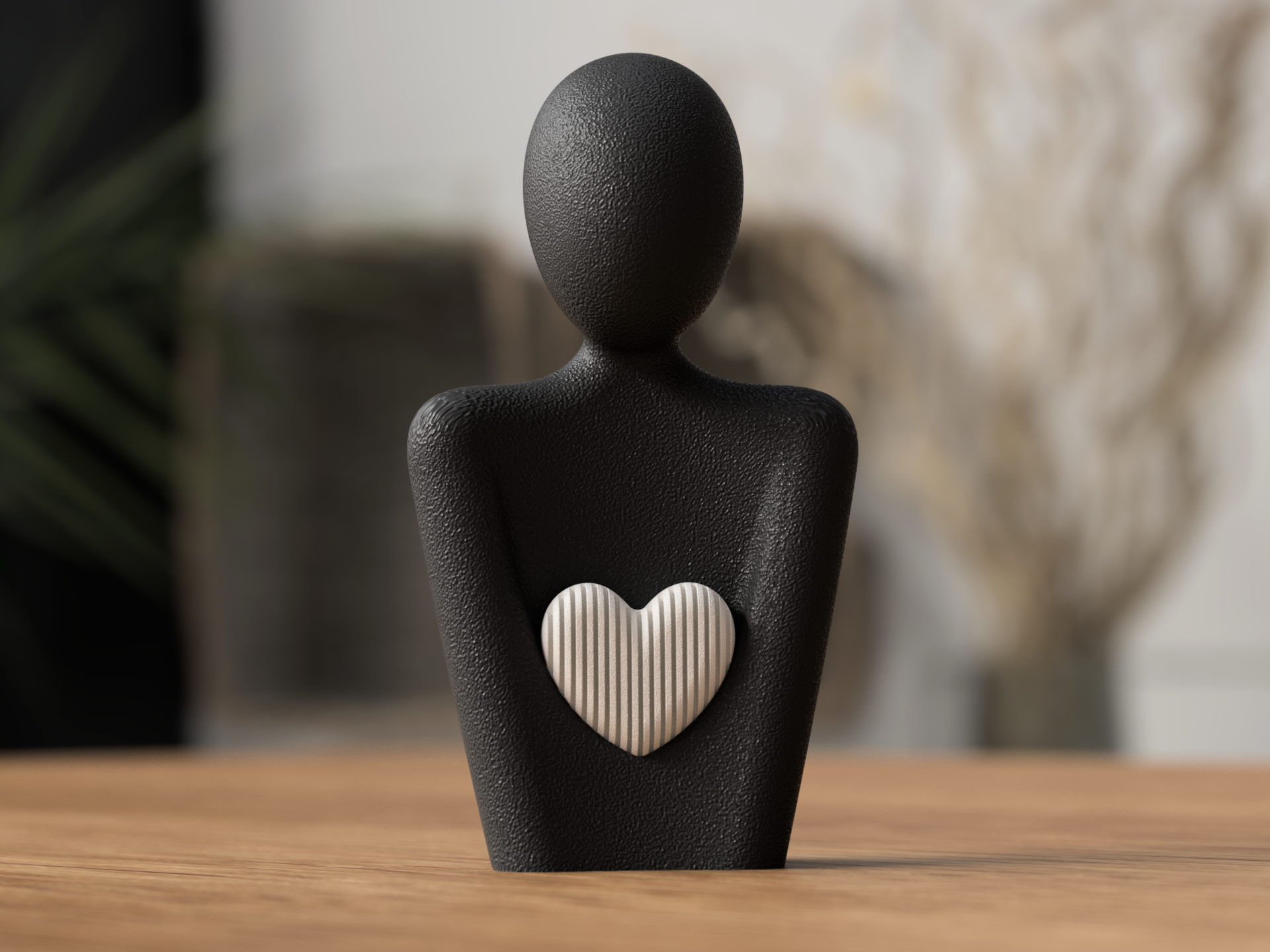 Heart of Love Statue – modern & minimalistisch | 3D-Druck Design | Ein Herz für Lieblingsmenschen 🫂