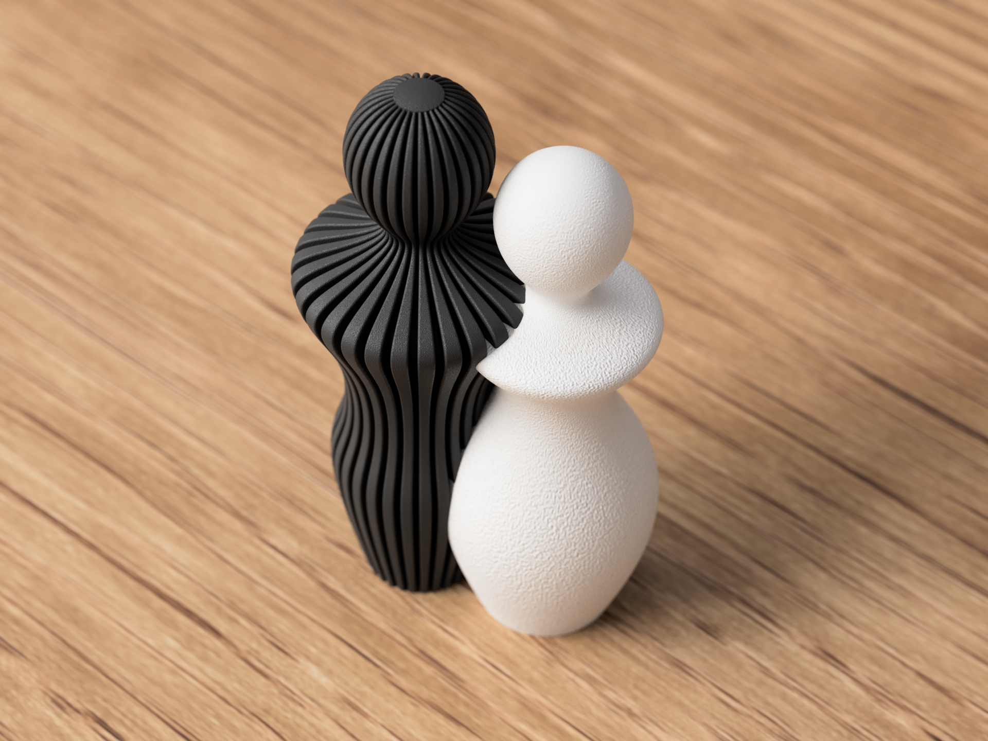 Couple Statues – modern & inklusiv | 3D-Druck Design | Stilvolle Deko-Skulptur 🫂