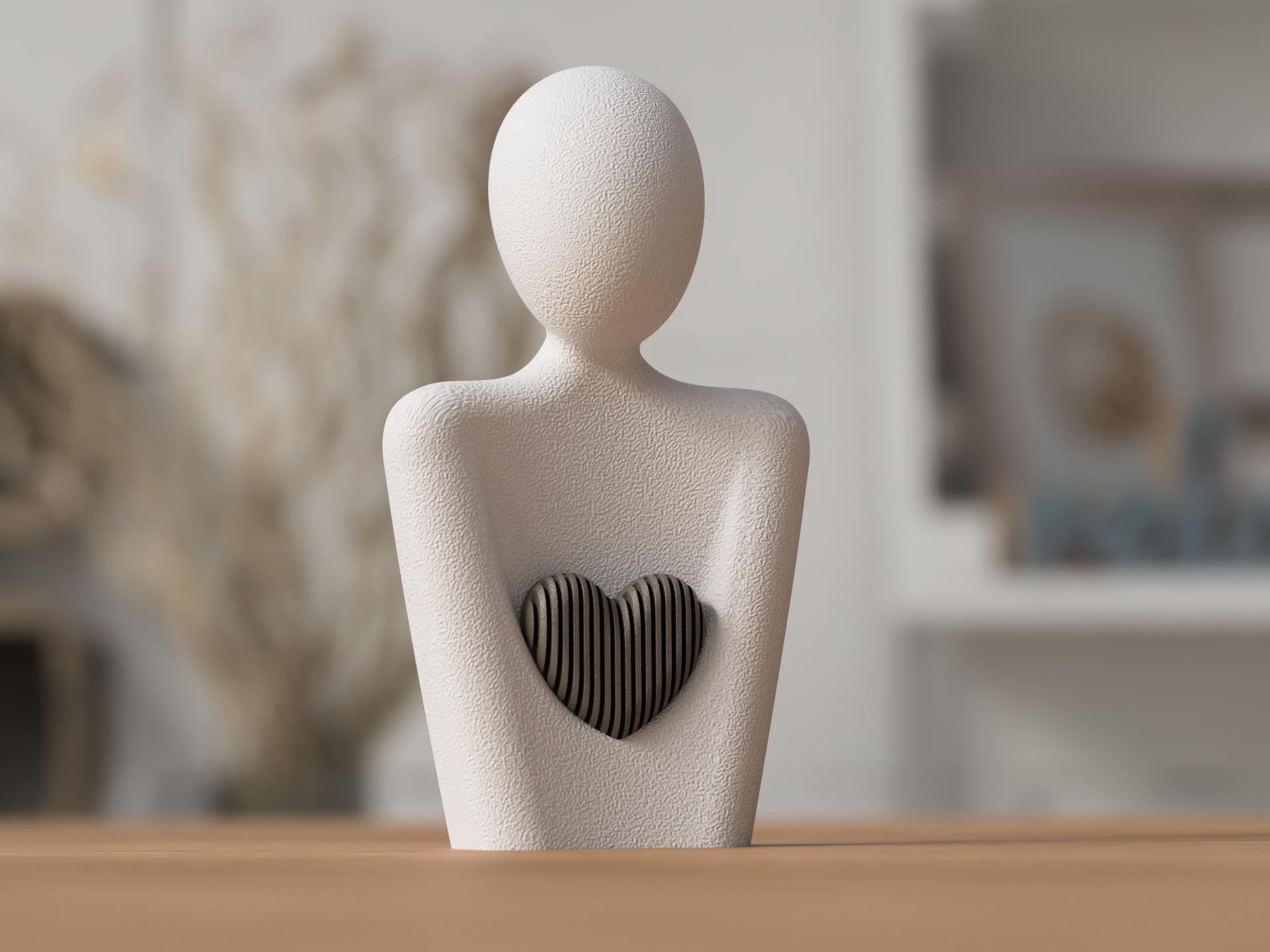Heart of Love Statue – modern & minimalistisch | 3D-Druck Design | Ein Herz für Lieblingsmenschen 🫂