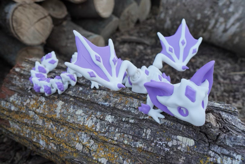 Articulated NightStone "Bat" Dragon – Jäger der Dämmerung | Wunschgröße & Farbe