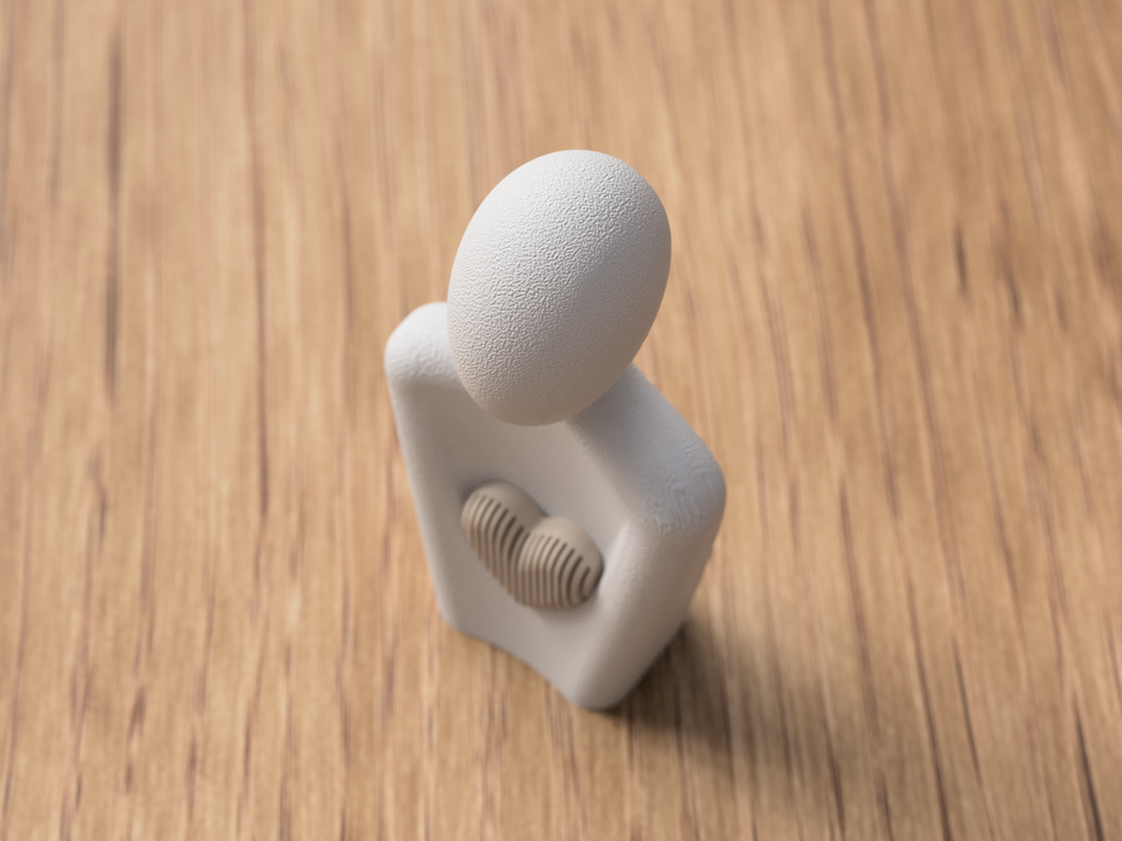 Heart of Love Statue – modern & minimalistisch | 3D-Druck Design | Ein Herz für Lieblingsmenschen 🫂