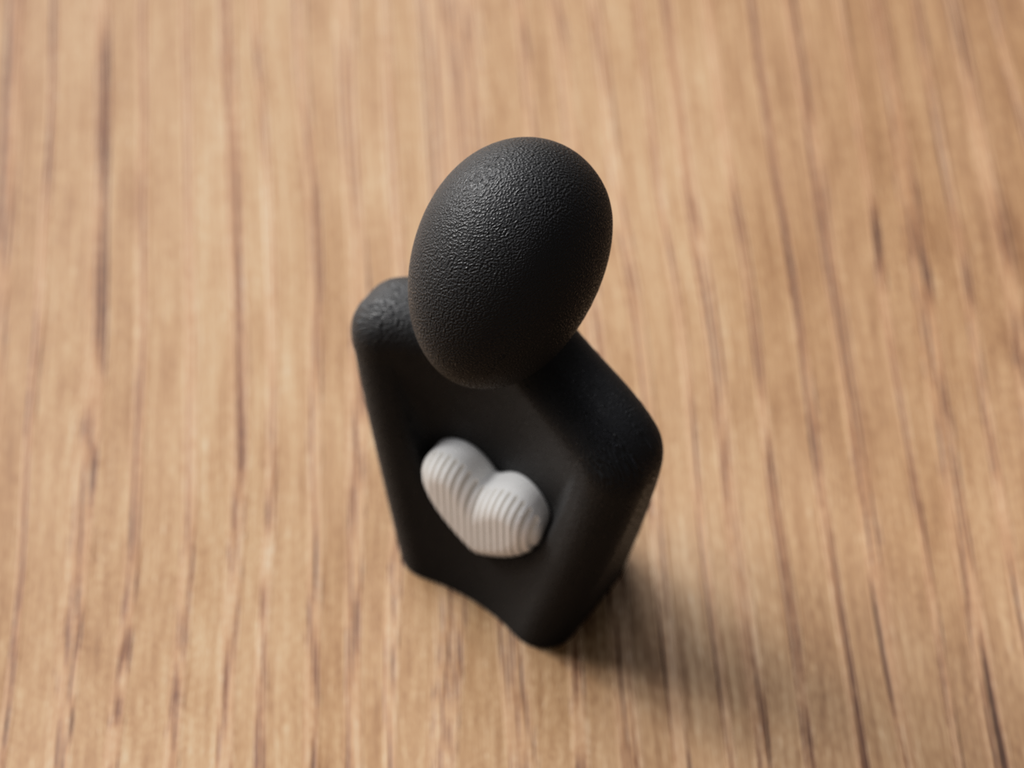 Heart of Love Statue – modern & minimalistisch | 3D-Druck Design | Ein Herz für Lieblingsmenschen 🫂