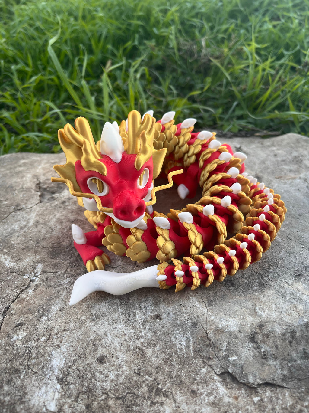 Articulated New Years Dragon – Symbol des Glücks | Wunschgröße & Farbe