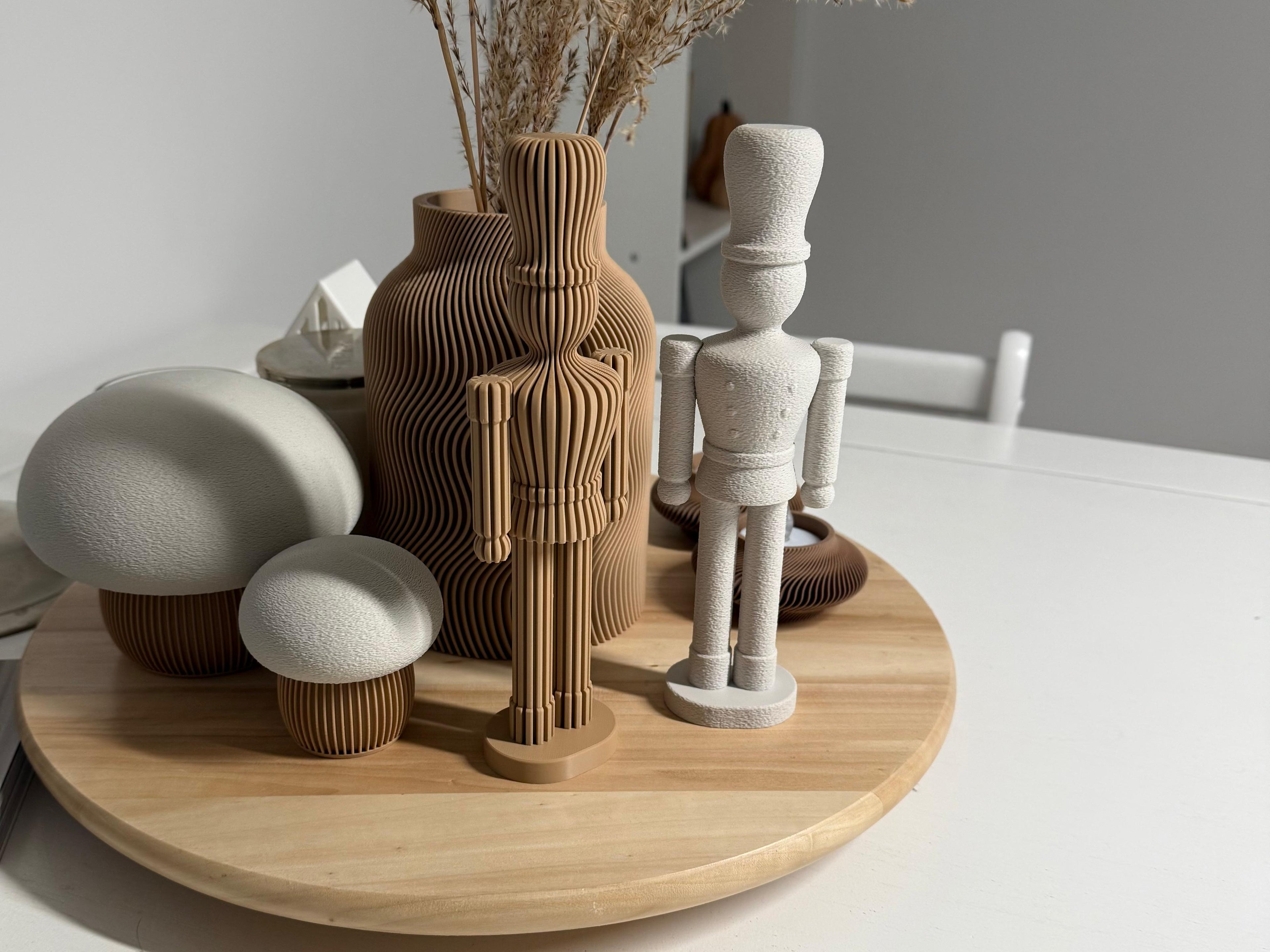 Nussknacker Deko – modern & minimalistisch | 3D-Druck Design | Stilvolle Winter Dekoration ⭐️