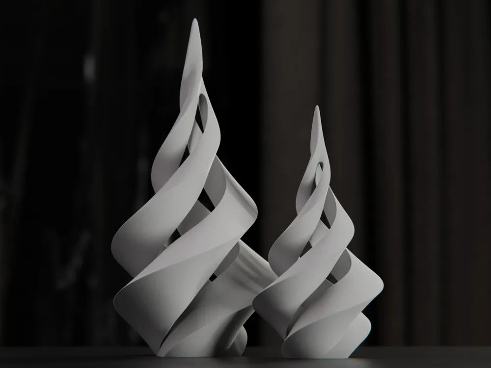Spiral-Weihnachtsbäume – Moderne Eleganz | 3D-Druck Design | Stilvolle Winter Dekoration ⛄️