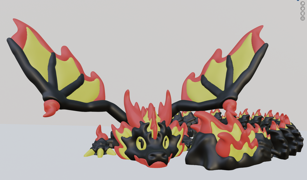 Articulated FireStorm Dragon – Majestätischer Feuerdrache | Wunschgröße & Farbe