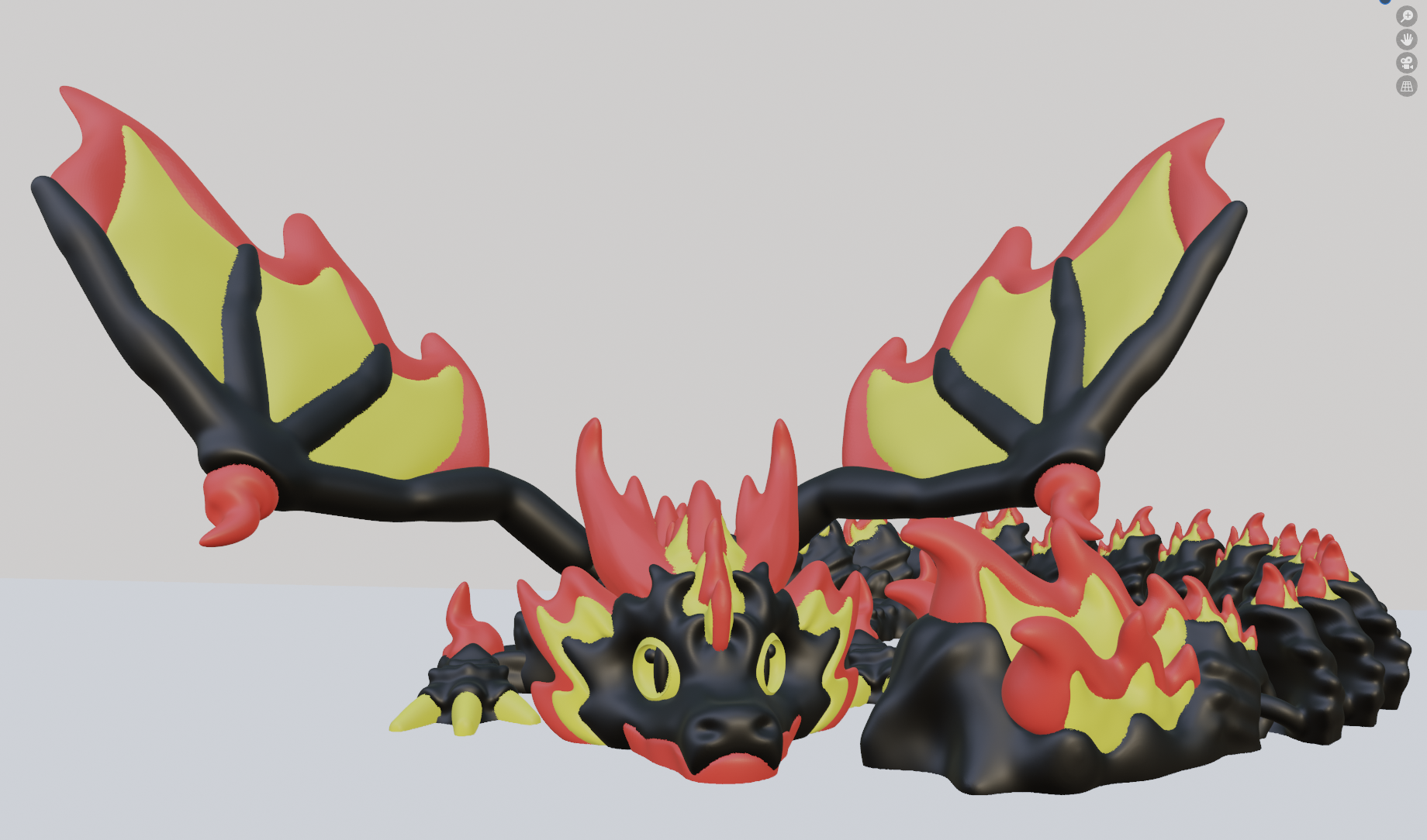 Articulated FireStorm Dragon – Majestätischer Feuerdrache | Wunschgröße & Farbe