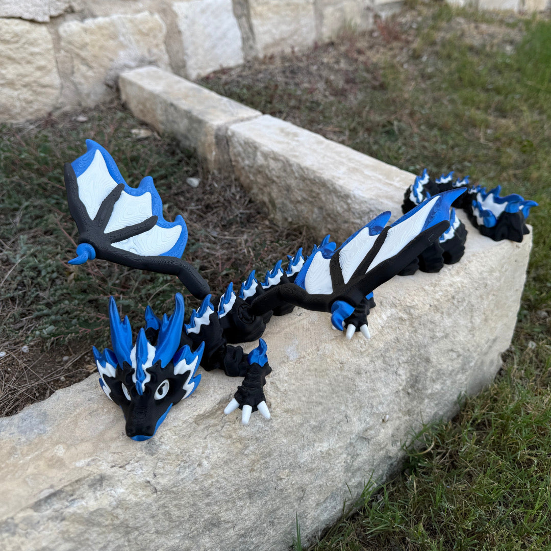 Articulated FireStorm Dragon – Majestätischer Feuerdrache | Wunschgröße & Farbe