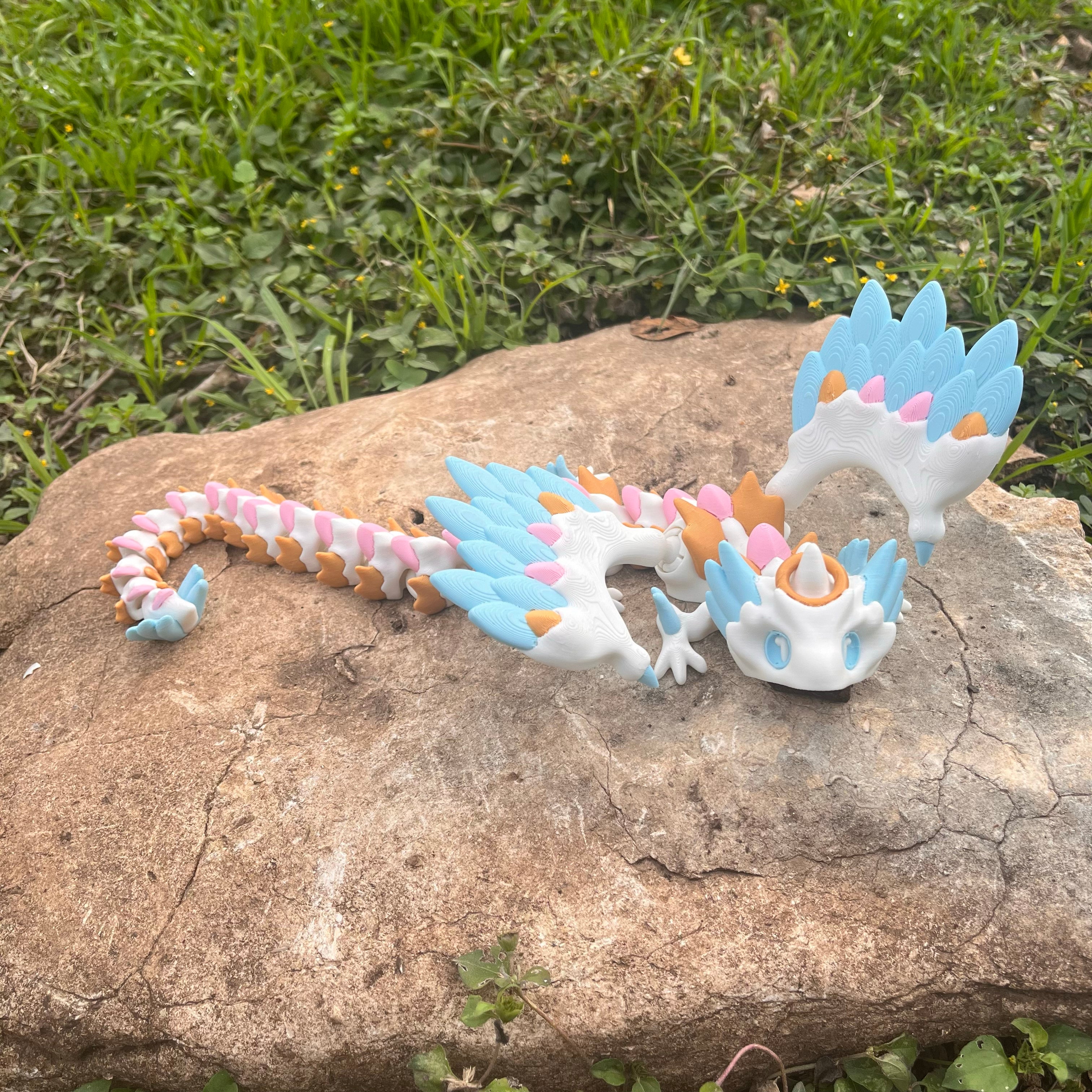 Articulated Angel Dragon – Bote des Lichts | Wunschgröße & Farbe