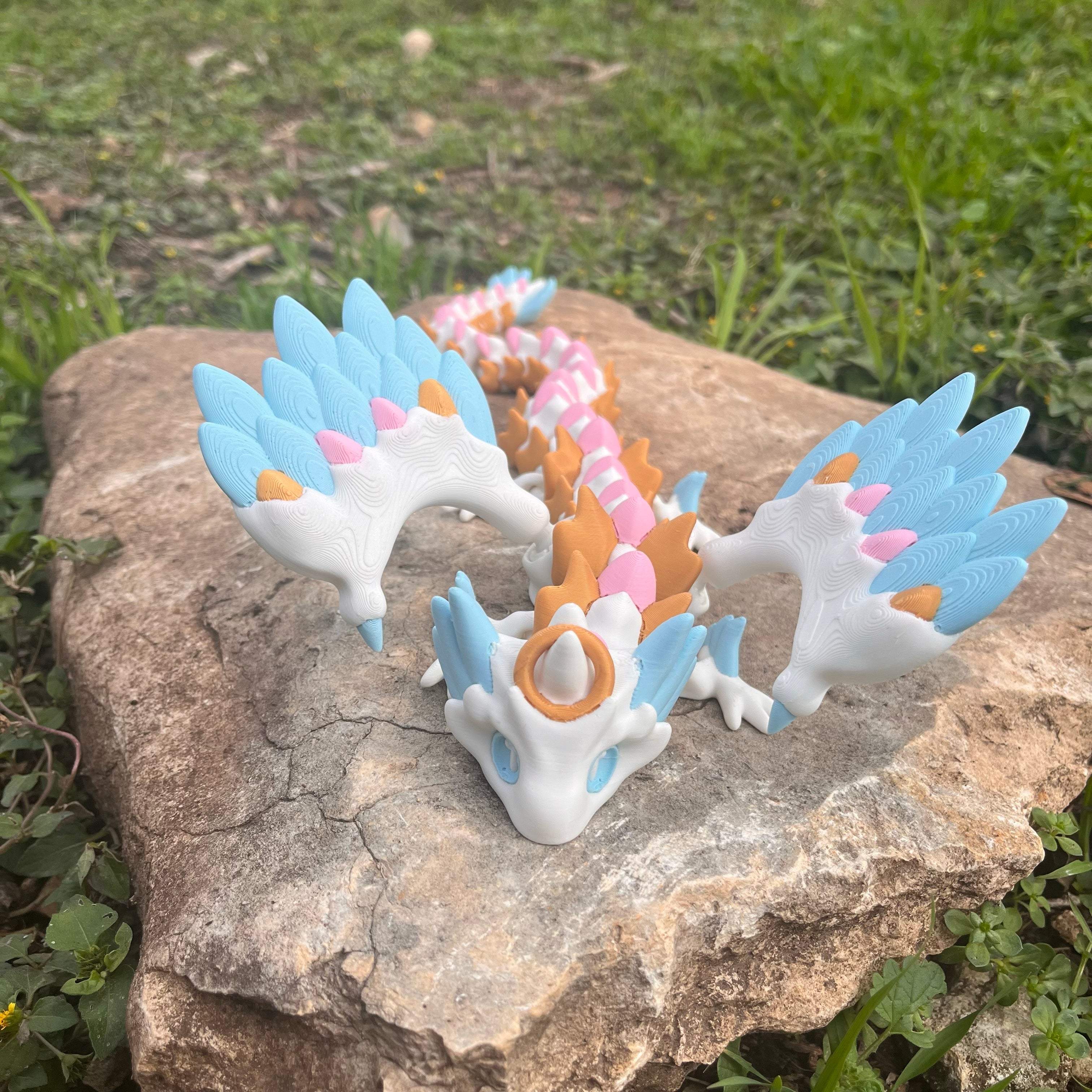 Articulated Angel Dragon – Bote des Lichts | Wunschgröße & Farbe