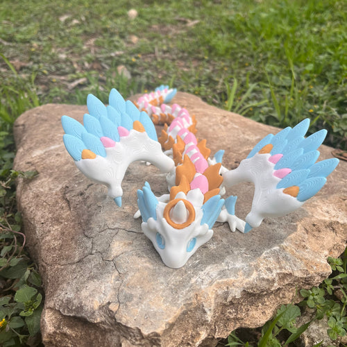 Articulated Angel Dragon – Bote des Lichts | Wunschgröße & Farbe