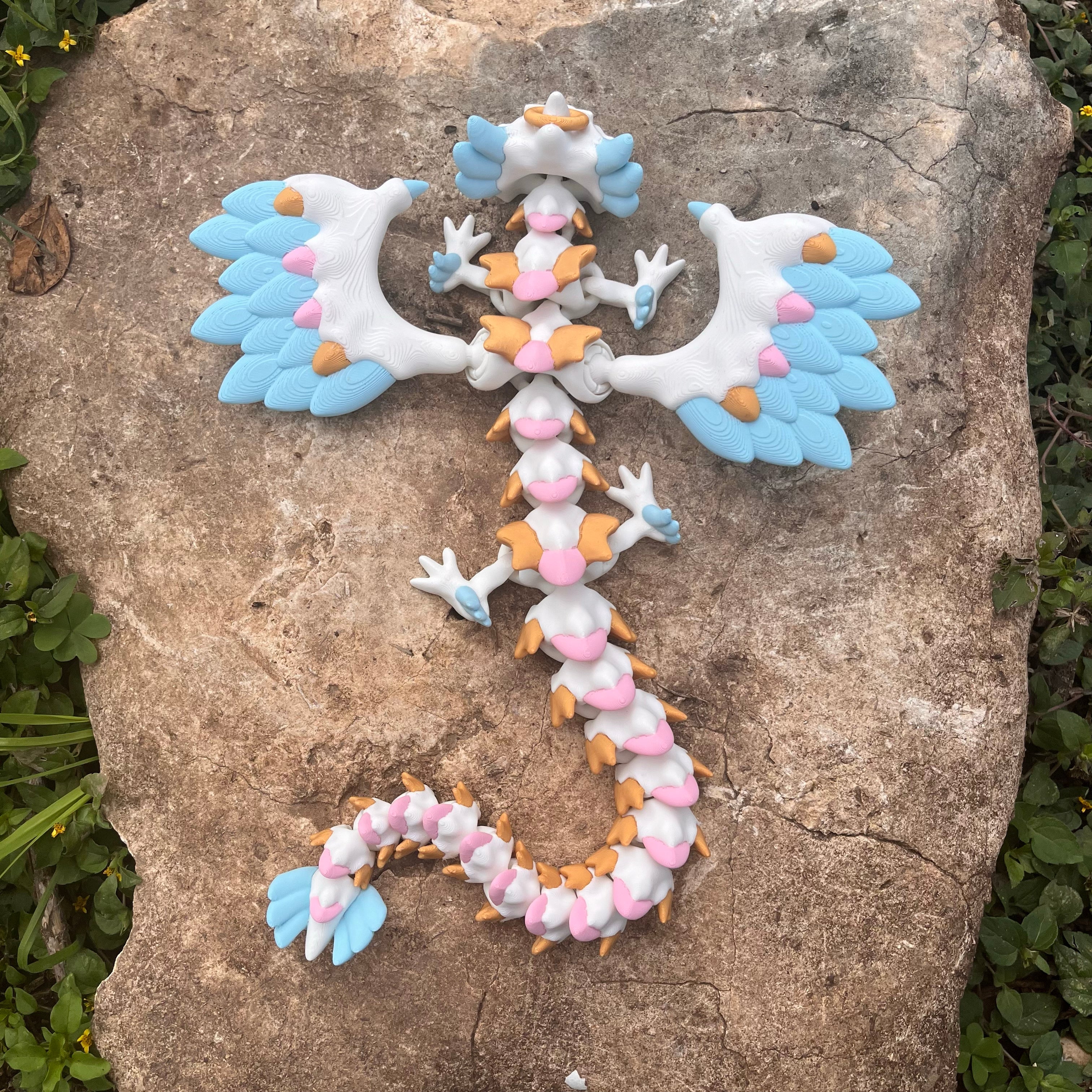 Articulated Angel Dragon – Bote des Lichts | Wunschgröße & Farbe