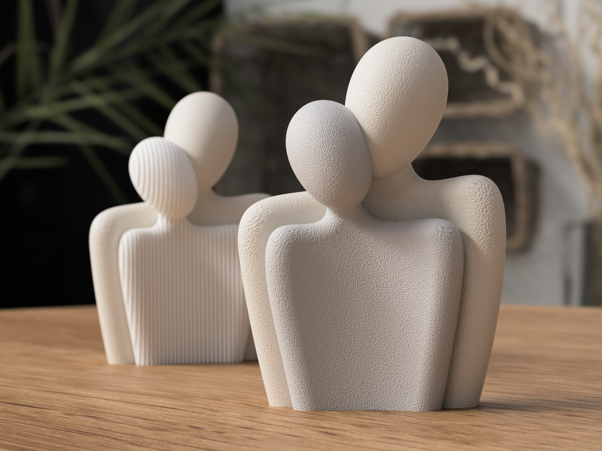 Valentinstag Paar Statue – modern & minimalistisch | 3D-Druck Design | Stilvolle Dekoration 🤍