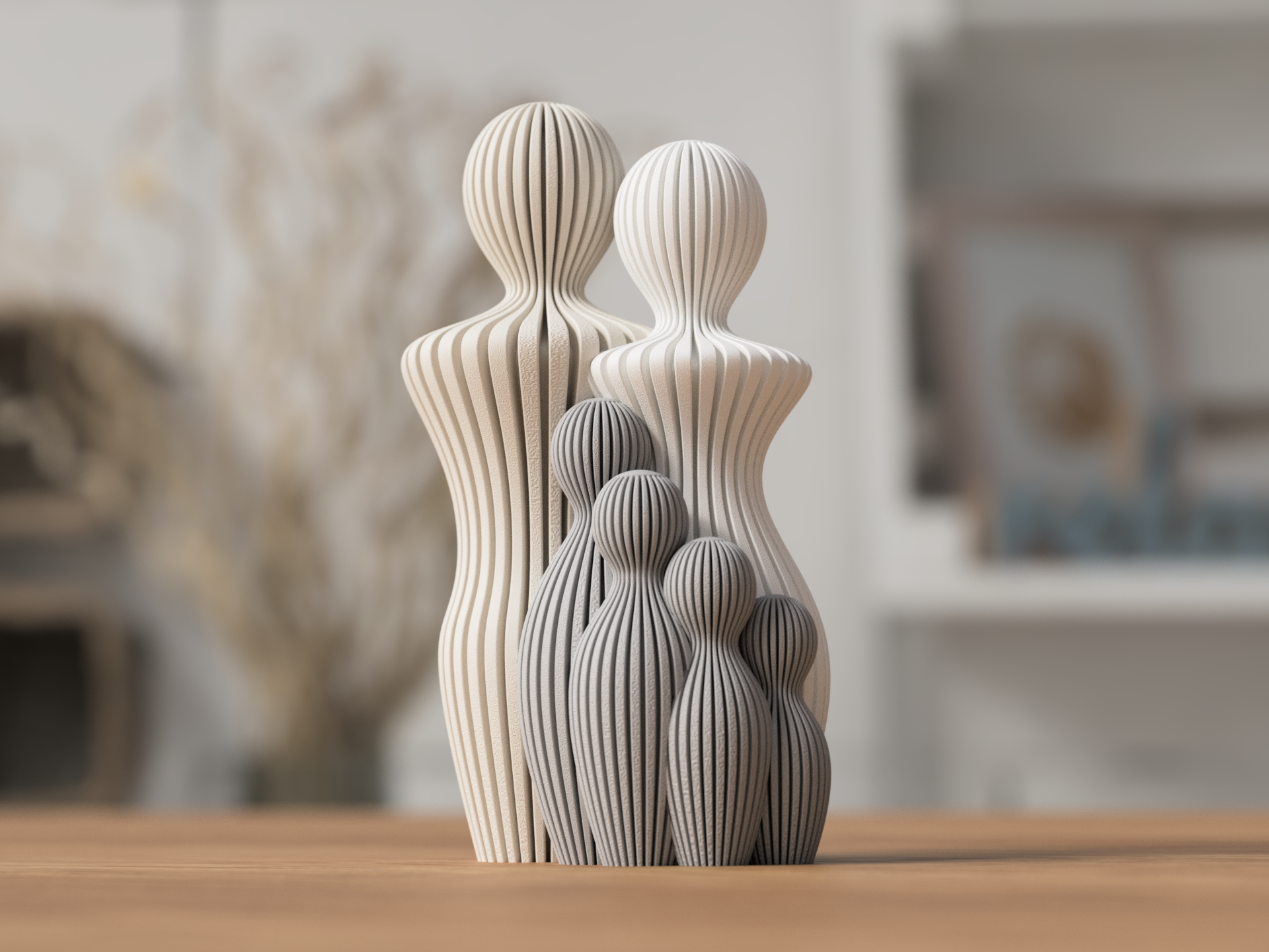 Family Statues – modern & individuell | 3D-Druck Design | Einzigartige Familien-Skulptur 🫂