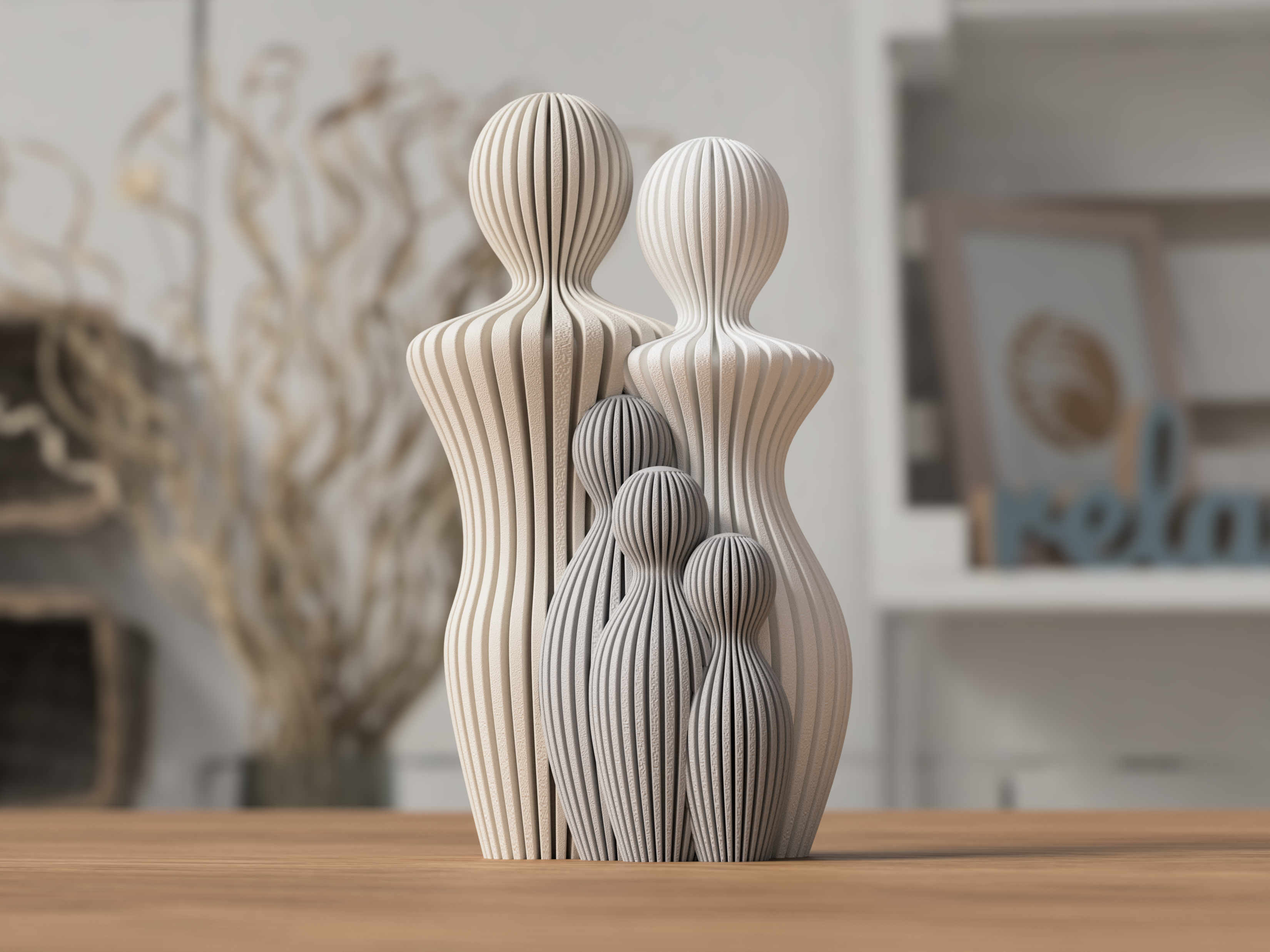 Family Statues – modern & individuell | 3D-Druck Design | Einzigartige Familien-Skulptur 🫂