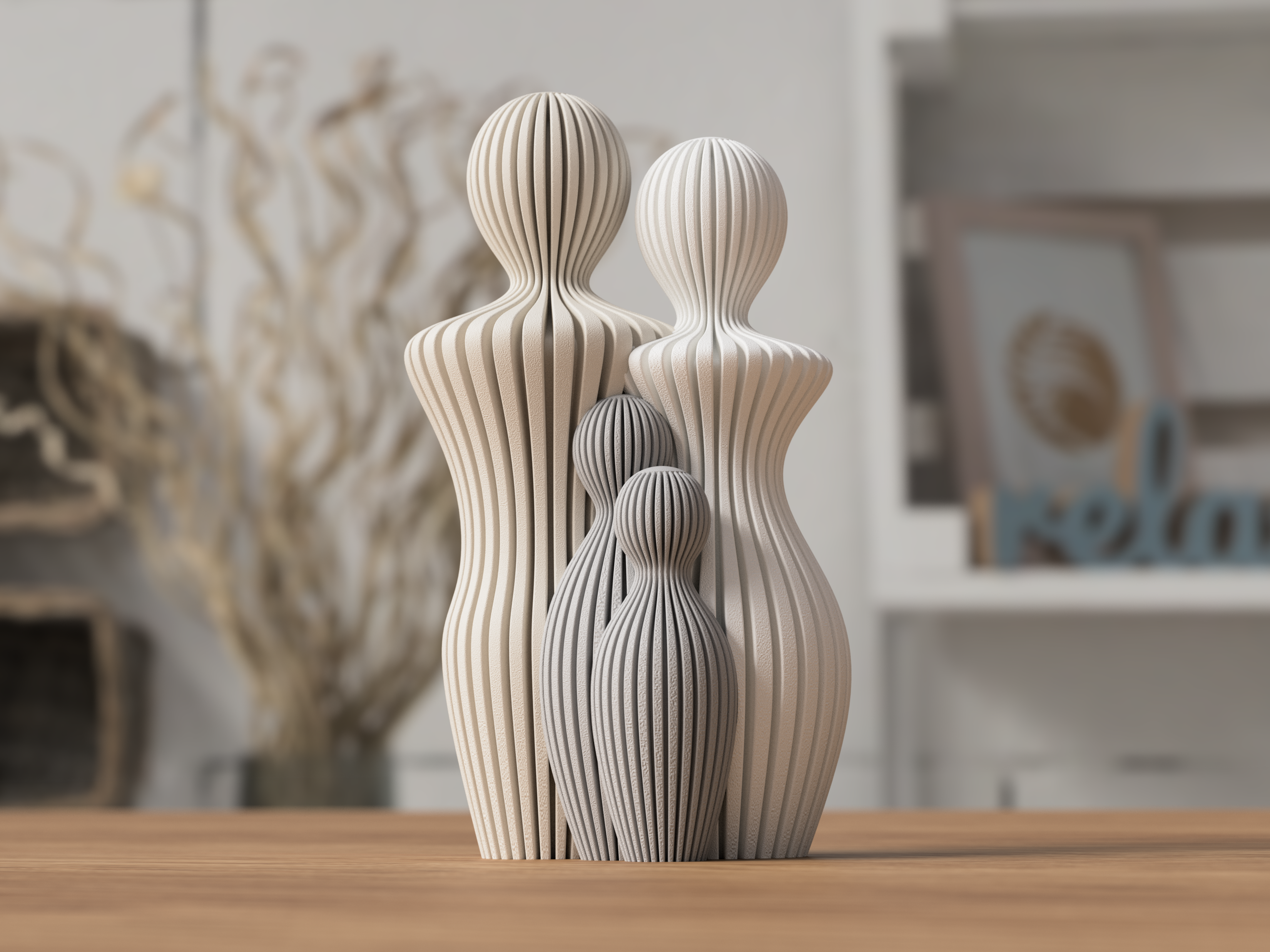 Family Statues – modern & individuell | 3D-Druck Design | Einzigartige Familien-Skulptur 🫂