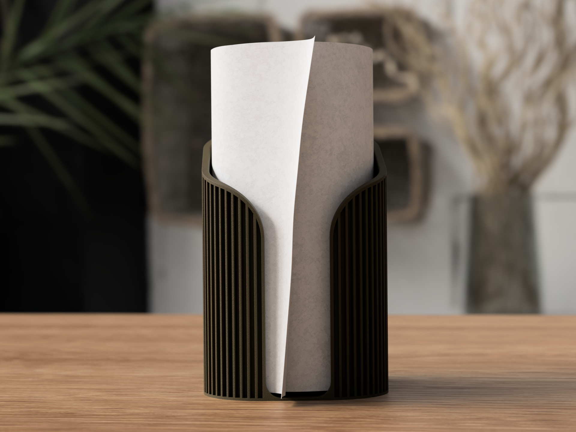 Japandi Paper Towel Holder – minimalistisch & funktional | 3D-Druck Design | Stil für deine Küche 🧺