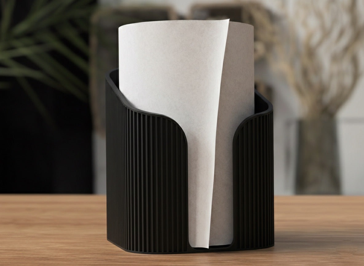 Japandi Paper Towel Holder – minimalistisch & funktional | 3D-Druck Design | Stil für deine Küche 🧺