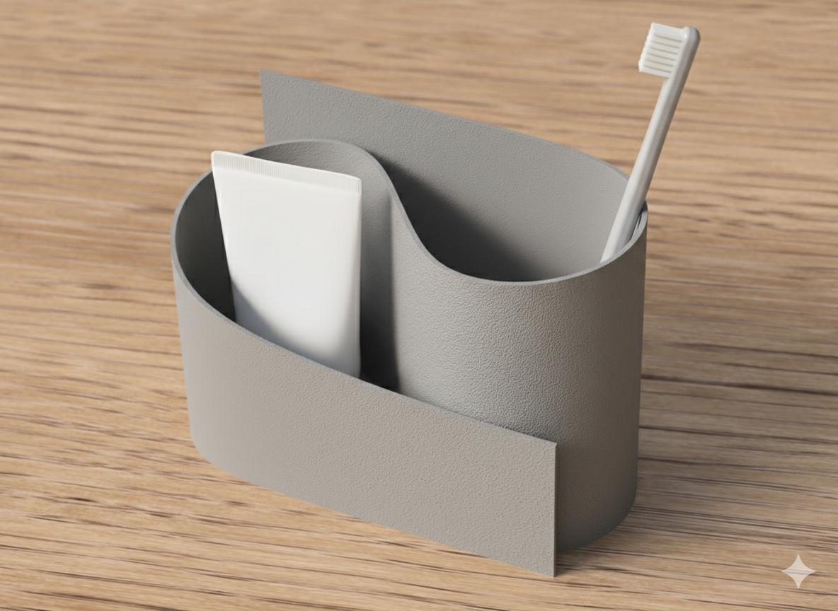 Modern S-Curve Organizer – Minimalistisch & Vielseitig | 3D-Druck Design | Ordnung mit Stil 🪥